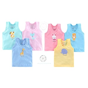 PIKIPOO Printed Baby Vest for Kids Cotton