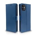 Pikkme Flip Case Leather Finish | Inside TPU with Card Pockets | Wallet Stand and Shock Proof | Magnetic Closing | Complete Protection Flip Cover for iPhone 11 (Blue)