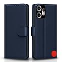 Pikkme Flip Cover for CMF by Nothing Phone 2 Pro 5G | Leather Finish | Shockproof with Card Pockets &amp; Wallet Stand | Ultimate Protection Case(Blue)