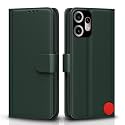 Pikkme Flip Cover for CMF by Nothing Phone 2 Pro 5G Leather Finish | Inside TPU with Card Pockets | Wallet Stand and Shock Proof | Complete Protection Flip Case(Green)