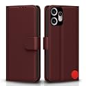 Pikkme Flip Cover for CMF by Nothing Phone 2 Pro 5G Leather Finish | Inside TPU with Card Pockets | Wallet Stand and Shock Proof | Complete Protection Flip Case(Brown)