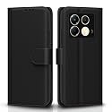 Pikkme Flip Cover for Infinix Note 40 5G Leather Finish | Inside TPU with Card Pockets | Wallet Stand and Shock Proof | Complete Protection Flip Case(Black)