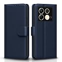 Pikkme Flip Cover for Infinix Note 40 5G| Leather Finish | Shockproof with Card Pockets &amp; Wallet Stand | Ultimate Protection Case (Blue)