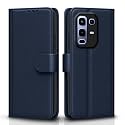 Pikkme Flip Cover for Infinix Note 50s 5G Leather Finish | Inside TPU with Card Pockets | Wallet Stand and Shock Proof | Complete Protection Flip Case (Blue)