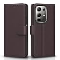 Pikkme Flip Cover for Infinix Note 50x 5G | Leather Finish | Shockproof with Card Pockets &amp; Wallet Stand | Ultimate Protection Case (Coffee)