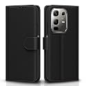 Pikkme Flip Cover for Infinix Note 50x 5G | Leather Finish | Shockproof with Card Pockets &amp; Wallet Stand | Ultimate Protection Case(Black)