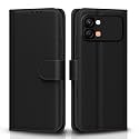 Pikkme Flip Cover for Infinix Note Edge 5G Leather Finish | Inside TPU with Card Pockets | Wallet Stand and Shock Proof | Complete Protection Flip Case (Black)