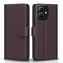 Pikkme Flip Cover for Infinix Smart 20 Leather Finish | Inside TPU with Card Pockets | Wallet Stand and Shock Proof | Complete Protection Flip Case (Coffee)