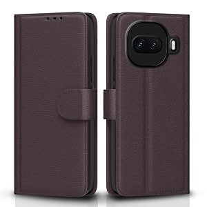 pikkme flip cover for iqoo 15r 5g leather finish  inside tpu with card pockets  wallet stand and shock proof  complete protection flip case coffee