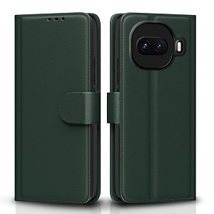 pikkme flip cover for iqoo 15r 5g leather finish  inside tpu with card pockets  wallet stand and shock proof  complete protection flip case green