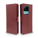 Pikkme Flip Cover for iQOO Neo 7 Pro 5G | Leather Finish | Shockproof with Card Pockets &amp; Wallet Stand | Ultimate Protection Case(Brown)