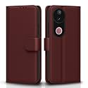 Pikkme Flip Cover for iQOO Z10R 5G / Vivo V50 5G / V50e 5G / Vivo T4R 5G| Leather Finish | Shockproof with Card Pockets &amp; Wallet Stand | Ultimate Protection Case (Brown)