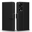 Pikkme Flip Cover for itel P55 5G | Leather Finish | Shockproof with Card Pockets &amp; Wallet Stand | Ultimate Protection Case(Black)