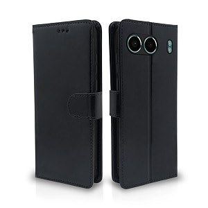 pikkme flip cover leather finish  inside tpu with card pockets  wallet stand and shock proof  complete protection flip case for oneplus nord 4 5g black