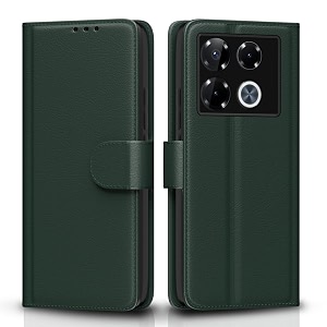 pikkme flip cover leather finish  inside tpu with card pockets  wallet stand and shock proof  complete protection flip case for infinix note 40 pro plus 5ggreen