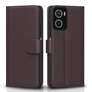 pikkme flip cover leather finish  inside tpu with card pockets  wallet stand and shock proof  complete protection flip case for moto g05coffee