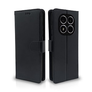 pikkme flip cover leather finish  inside tpu with card pockets  wallet stand and shock proof  complete protection flip case for redmi note 14 proredmi note 14 pro plus 5gblack