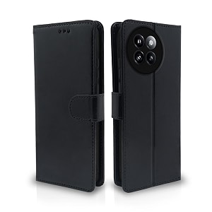 pikkme flip cover leather finish  inside tpu with card pockets  wallet stand and shock proof  complete protection flip case for xiaomi civi 4 pro 5g  xiaomi 14 civi 5g black