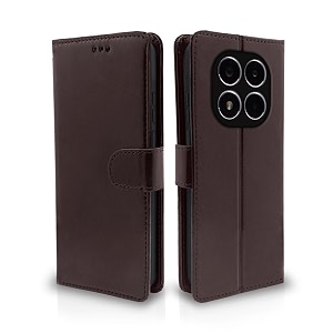 pikkme flip cover leather finish  inside tpu with card pockets  wallet stand and shock proof  complete protection flip case for redmi note 14 proredmi note 14 pro plus 5gcoffee