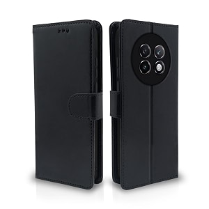 pikkme flip cover leather finish  inside tpu with card pockets  wallet stand and shock proof  complete protection flip case for realme 13 plus 5g  realme p1 speed 5g black