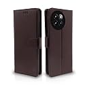 Pikkme Flip Cover Leather Finish | Inside TPU with Card Pockets | Wallet Stand and Shock Proof | Complete Protection Flip Case for Xiaomi Civi 4 Pro 5G / Xiaomi 14 Civi 5G (Coffee)