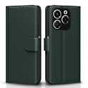 Pikkme Flip Cover Leather Finish | Inside TPU with Card Pockets | Wallet Stand and Shock Proof | Complete Protection Flip Case for Infinix Note 40X 5G(Green)