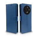 Pikkme Flip Cover Leather Finish | Inside TPU with Card Pockets | Wallet Stand and Shock Proof | Complete Protection Flip Case for Oppo F27 5G (Blue)