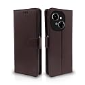 Pikkme Flip Cover Leather Finish | Inside TPU with Card Pockets | Wallet Stand and Shock Proof | Complete Protection Flip Case for Tecno Spark Go 1 (Coffee)