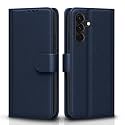 Pikkme Flip Cover Leather Finish | Inside TPU with Card Pockets | Wallet Stand and Shock Proof | Complete Protection Flip Case for Samsung Galaxy A56 5G(Blue)