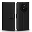 Pikkme Flip Cover Leather Finish | Inside TPU with Card Pockets | Wallet Stand and Shock Proof | Complete Protection Flip Case for Realme 14 Pro 5G(Black)