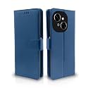 Pikkme Flip Cover Leather Finish | Inside TPU with Card Pockets | Wallet Stand and Shock Proof | Complete Protection Flip Case for Tecno Spark Go 1 (Blue)