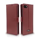 Pikkme Flip Cover Leather Finish | Inside TPU with Card Pockets | Wallet Stand and Shock Proof | Complete Protection Flip Case for Redmi 6A (Brown)
