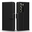 Pikkme Flip Cover Leather Finish | Inside TPU with Card Pockets | Wallet Stand and Shock Proof | Complete Protection Flip Case for Realme C75(Black)