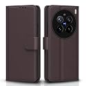 Pikkme Flip Cover Leather Finish | Inside TPU with Card Pockets | Wallet Stand and Shock Proof | Complete Protection Flip Case for Vivo X200 Pro 5G(Coffee)