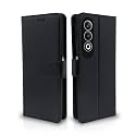 Pikkme Flip Cover Leather Finish | Inside TPU with Card Pockets | Wallet Stand and Shock Proof | Complete Protection Flip Case for Oppo K12x 5G (Black)