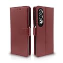 Pikkme Flip Cover Leather Finish | Inside TPU with Card Pockets | Wallet Stand and Shock Proof | Complete Protection Flip Case for Oppo K12x 5G (Brown)