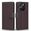 Pikkme Flip Cover Leather Finish | Inside TPU with Card Pockets | Wallet Stand and Shock Proof | Complete Protection Flip Case for Infinix Note 40X 5G(Coffee)