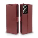 Pikkme Flip Cover Leather Finish | Inside TPU with Card Pockets | Complete Protection Flip Case for Vivo Y03 4G (Brown)