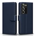 Pikkme Flip Cover Leather Finish | Inside TPU with Card Pockets | Wallet Stand and Shock Proof | Complete Protection Flip Case for Realme C75(Blue)