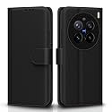 Pikkme Flip Cover Leather Finish | Inside TPU with Card Pockets | Wallet Stand and Shock Proof | Complete Protection Flip Case for Vivo X200 Pro 5G(Black)