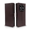 Pikkme Flip Cover Leather Finish | Inside TPU with Card Pockets | Wallet Stand and Shock Proof | Complete Protection Flip Case for Redmi Note 14 Pro/Redmi Note 14 Pro Plus 5G(Coffee)