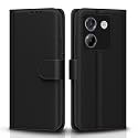 Pikkme Flip Cover Leather Finish | Inside TPU with Card Pockets | Wallet Stand and Shock Proof | Complete Protection Flip Case for Poco M7 Pro 5G(Black)
