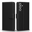 Pikkme Flip Cover Leather Finish | Inside TPU with Card Pockets | Wallet Stand and Shock Proof | Complete Protection Flip Case for Samsung Galaxy M55 5G / M55s 5G / F55 5G (Black)