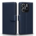 Pikkme Flip Cover Leather Finish | Inside TPU with Card Pockets | Wallet Stand and Shock Proof | Complete Protection Flip Case for Infinix Note 40X 5G(Blue)