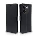 Pikkme Flip Cover Leather Finish | Inside TPU with Card Pockets | Wallet Stand and Shock Proof | Complete Protection Flip Case for Vivo T3 Pro 5G / iQOO Z9s Pro 5G (Black)