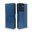 Pikkme Flip Cover Leather Finish | Inside TPU with Card Pockets | Wallet Stand and Shock Proof | Complete Protection Flip Case for Moto Edge 50 Neo 5G (Blue)