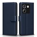 Pikkme Flip Cover Leather Finish | Inside TPU with Card Pockets | Wallet Stand and Shock Proof | Complete Protection Flip Case for Poco M7 Pro 5G(Blue)