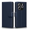 Pikkme Flip Cover Leather Finish | Inside TPU with Card Pockets | Wallet Stand and Shock Proof | Complete Protection Flip Case for Redmi Note 14 5G (Blue)