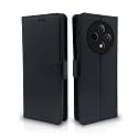 Pikkme Flip Cover Leather Finish | Inside TPU with Card Pockets | Wallet Stand and Shock Proof | Complete Protection Flip Case for Oppo F27 5G (Black)