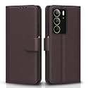 Pikkme Flip Cover Leather Finish | Inside TPU with Card Pockets | Wallet Stand and Shock Proof | Complete Protection Flip Case for Realme C75(Coffee)